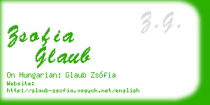zsofia glaub business card